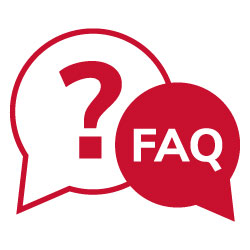 Icon - speech bubbles with question mark and the letters FAQ