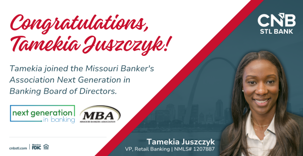Tamekia Juszczyk joined the MBA's Next Generation in Banking Board of Directors.