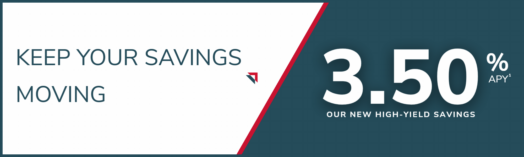 keep your savigs moving forward with 3.50% APY