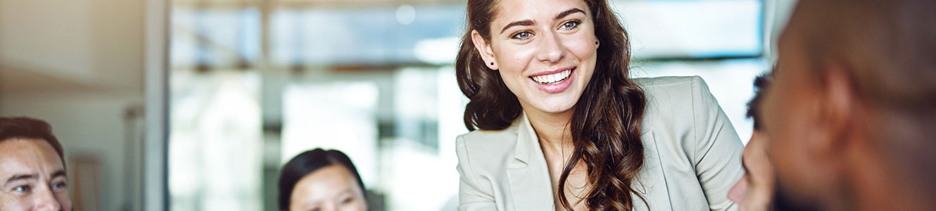 Business woman in an office meeting