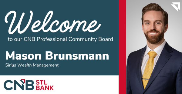 Welcome Mason Brunsmann to CNB Professional Community Board with headshot